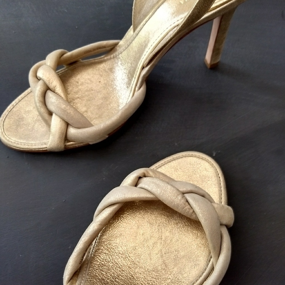 BCBGMaxazria Gold Heels
